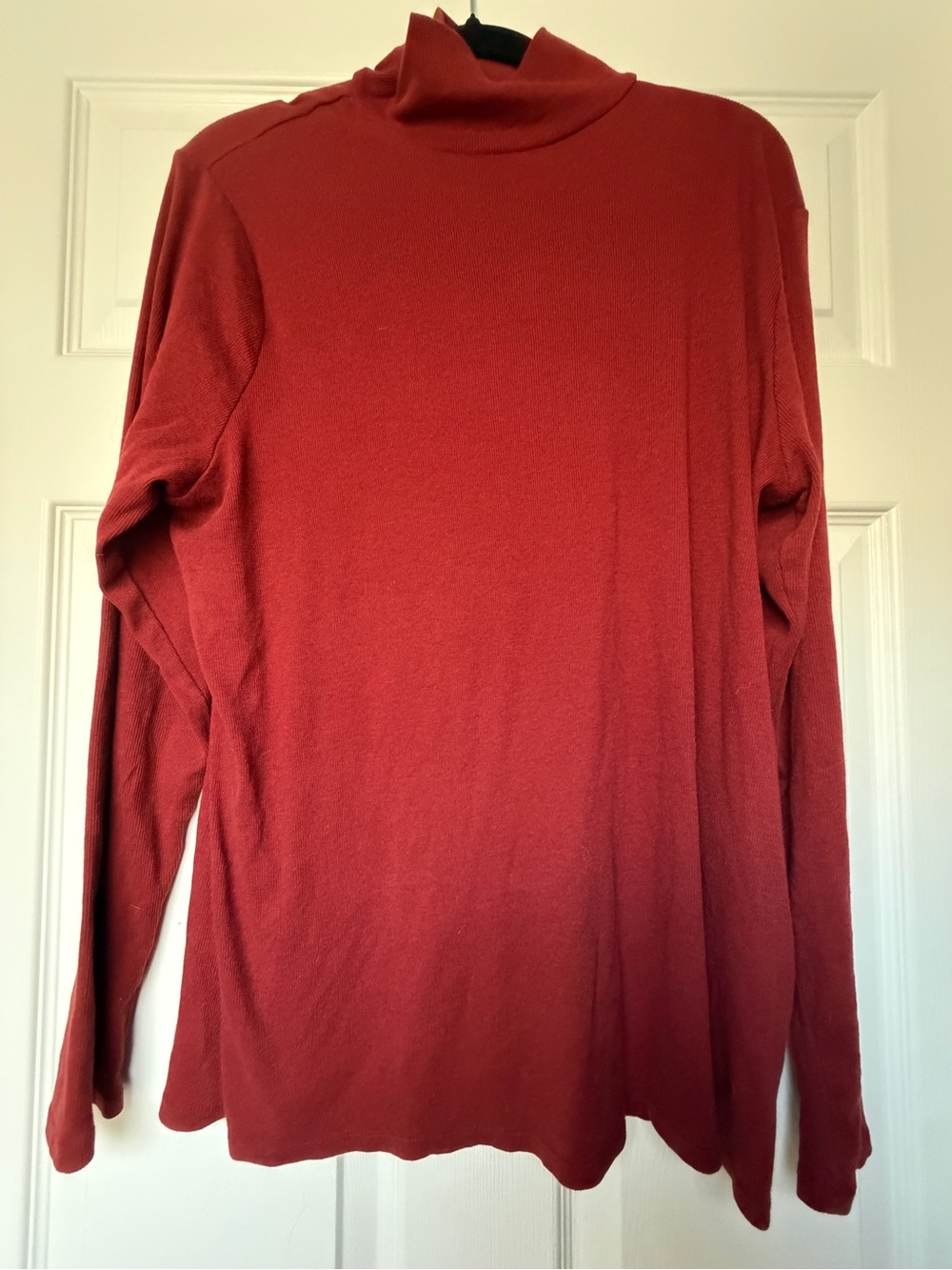 Ava & Viv Brick Red Turtleneck Layering Shirt for Fall/Winter